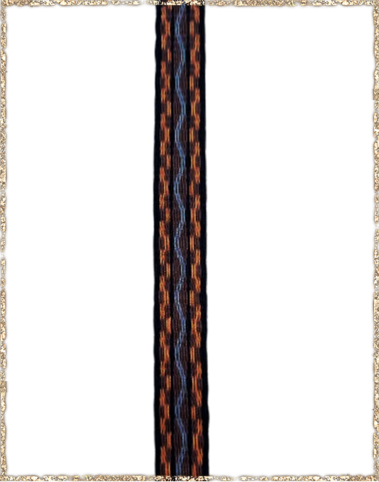 Brettchenborte nachtblau taubenblau schokobraun rost